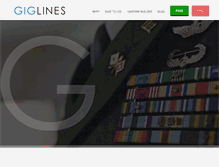 Tablet Screenshot of giglines.com